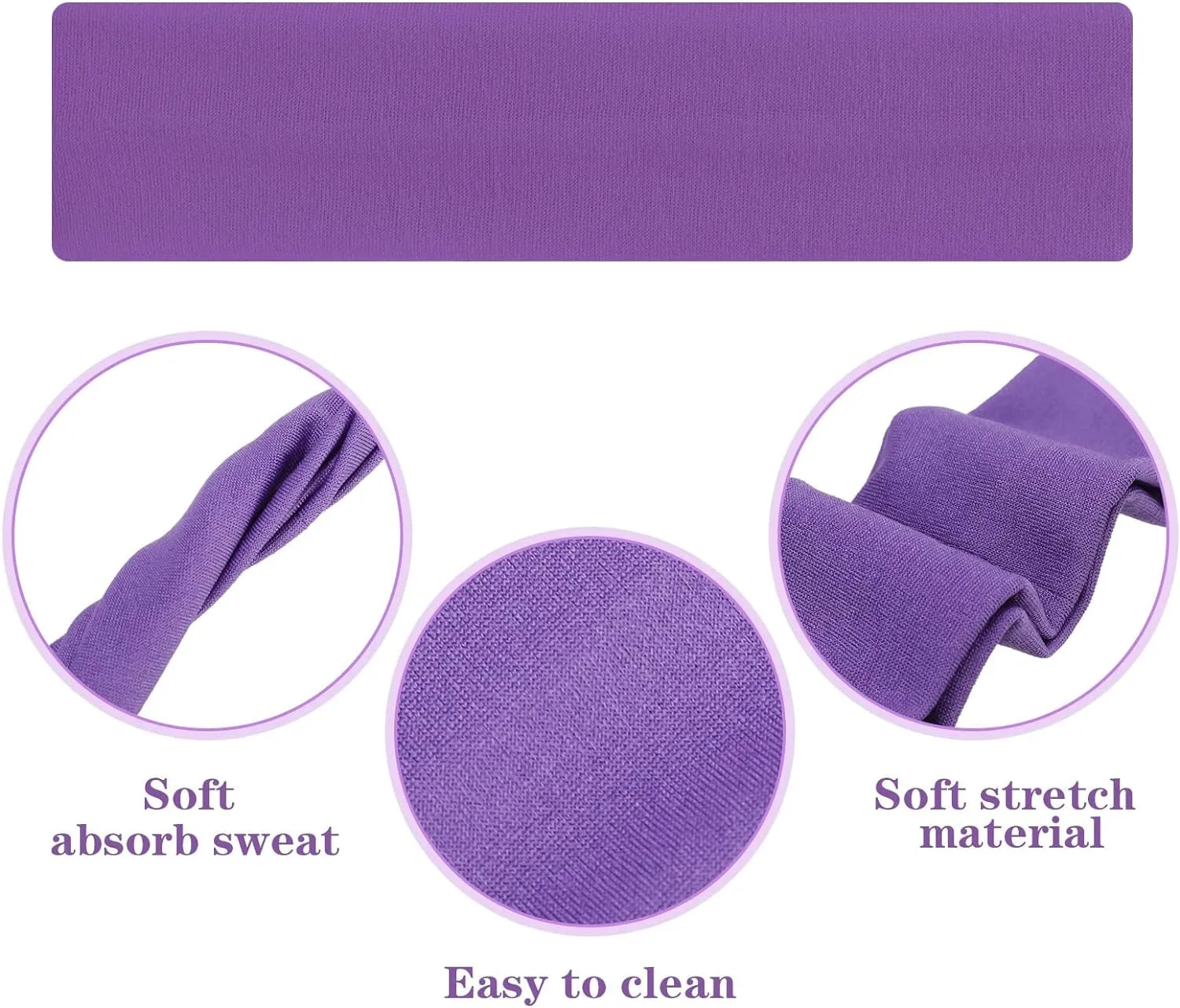 16 Pcs Yoga Cotton Headbands Stretchy Elastic Solid Headbands Mixed Colors Ballet Head Band Cotton Sports Hairband for Women Girls Suitable for Yoga, Pilates, Running, Cycling