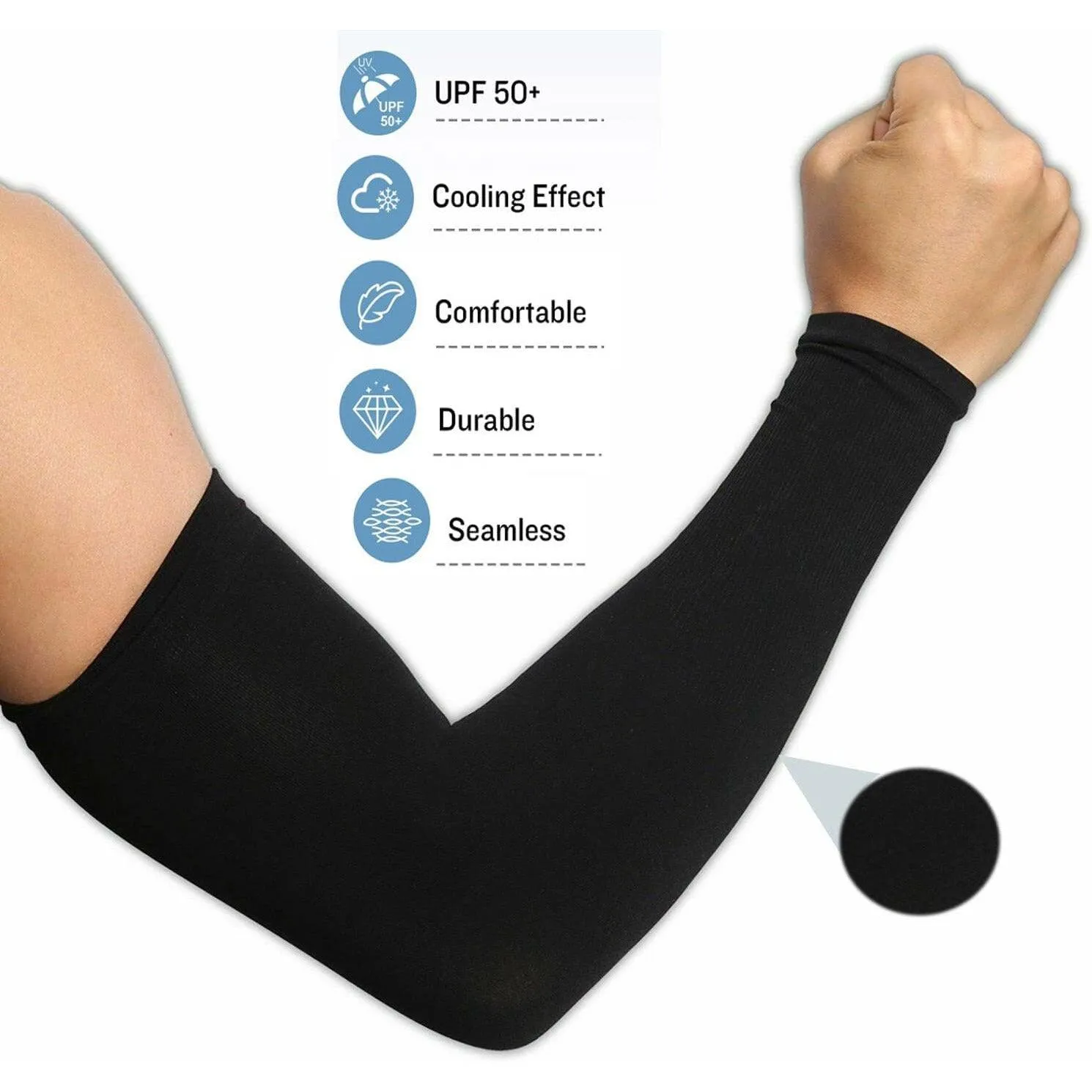 3 Pairs - Arm Cooling Sleeves UV Sun Protection Arm Sleeves for Women Men Youth, H HOME-MART Arm Warmers for Cycling Driving Outdoor Sports Basketball Sleeves,Arm Compression Sleeves
