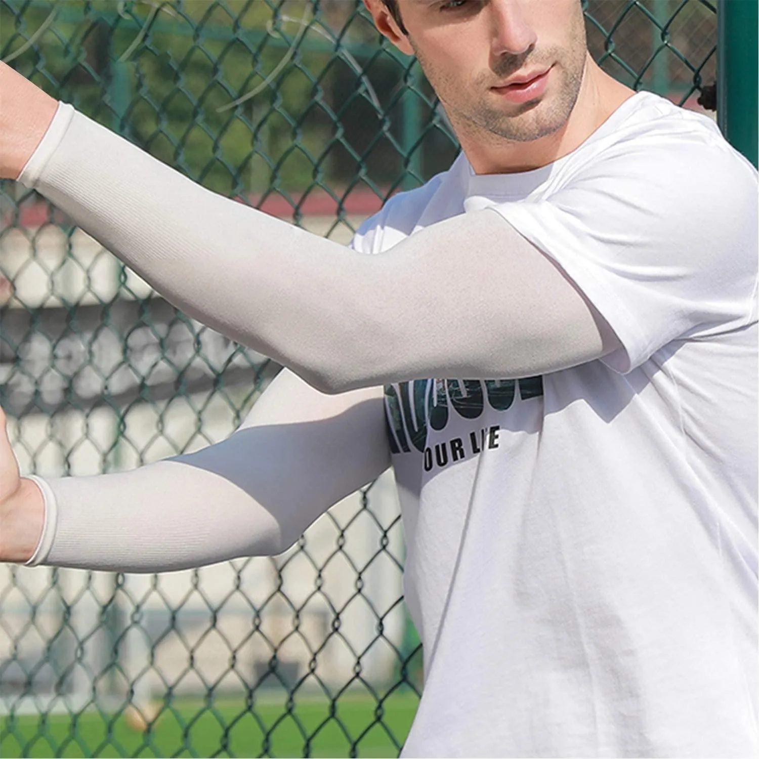 3 Pairs - Arm Cooling Sleeves UV Sun Protection Arm Sleeves for Women Men Youth, H HOME-MART Arm Warmers for Cycling Driving Outdoor Sports Basketball Sleeves,Arm Compression Sleeves