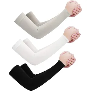 3 Pairs - Arm Cooling Sleeves UV Sun Protection Arm Sleeves for Women Men Youth, H HOME-MART Arm Warmers for Cycling Driving Outdoor Sports Basketball Sleeves,Arm Compression Sleeves