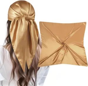 35 Large Square Satin Head Scarf - 3Pcs Silk Like Head Scarves Silk Bandana Satin Hair Scarf Head Wraps For Women