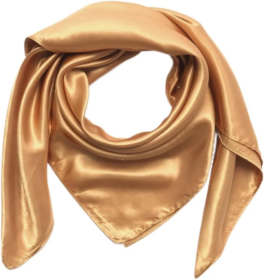 35 Large Square Satin Head Scarf - 3Pcs Silk Like Head Scarves Silk Bandana Satin Hair Scarf Head Wraps For Women