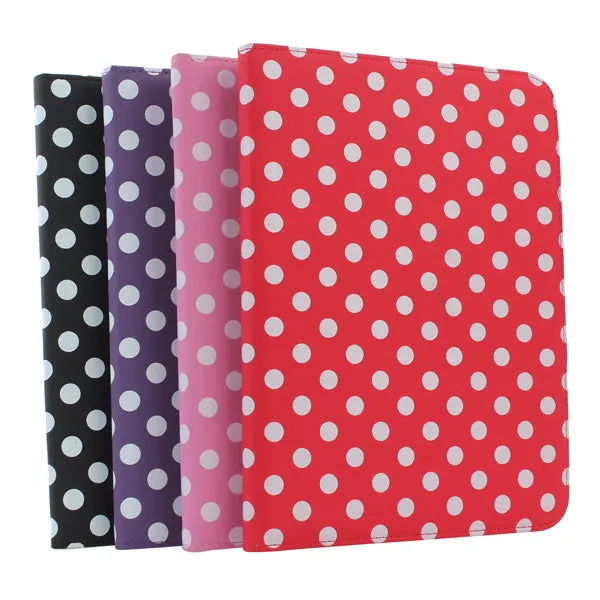 360 Degree Rotating Wave Point PU Leather Case For Samsung P5200