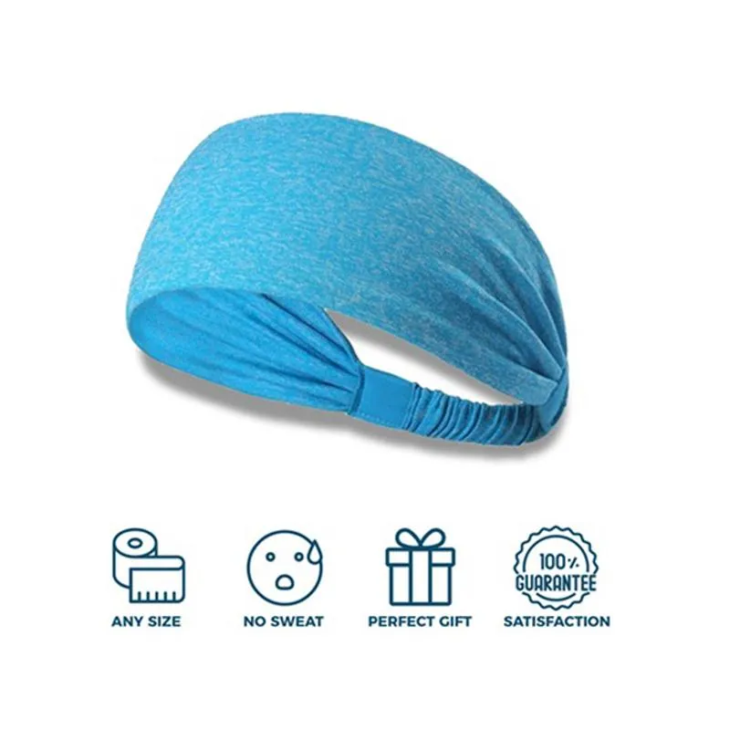 5-Pack: Unisex Sports Fitness Headband and Sweatband