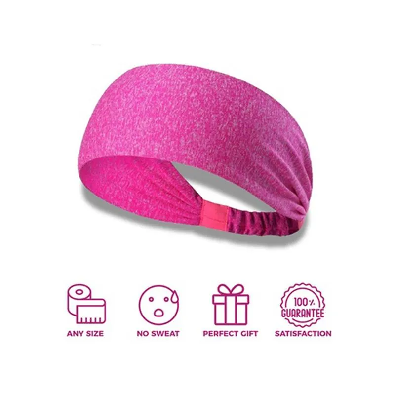 5-Pack: Unisex Sports Fitness Headband and Sweatband