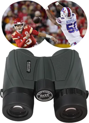 5x25 15.8 Ultra Wide Angle Binoculars for Sports  Large Field of View, 829ft/ 1000yds  Compact Binoculars for Spectator Sports  Portable for NFL, Golf, Tennis, Baseball, Badminton