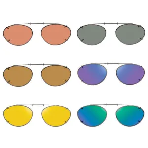 6 Almond, Shade Control, Polarized Clip On Sunglasses