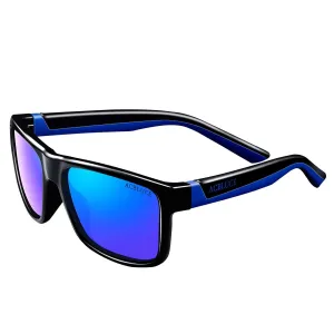 ACBLUCE Kids Polarized Sunglasses Sport TPEE Unbreakable Frame with Adjustable Strap for Boys Girls Age 6-12 Bright Black/Blue Frame丨blue Revo Lense