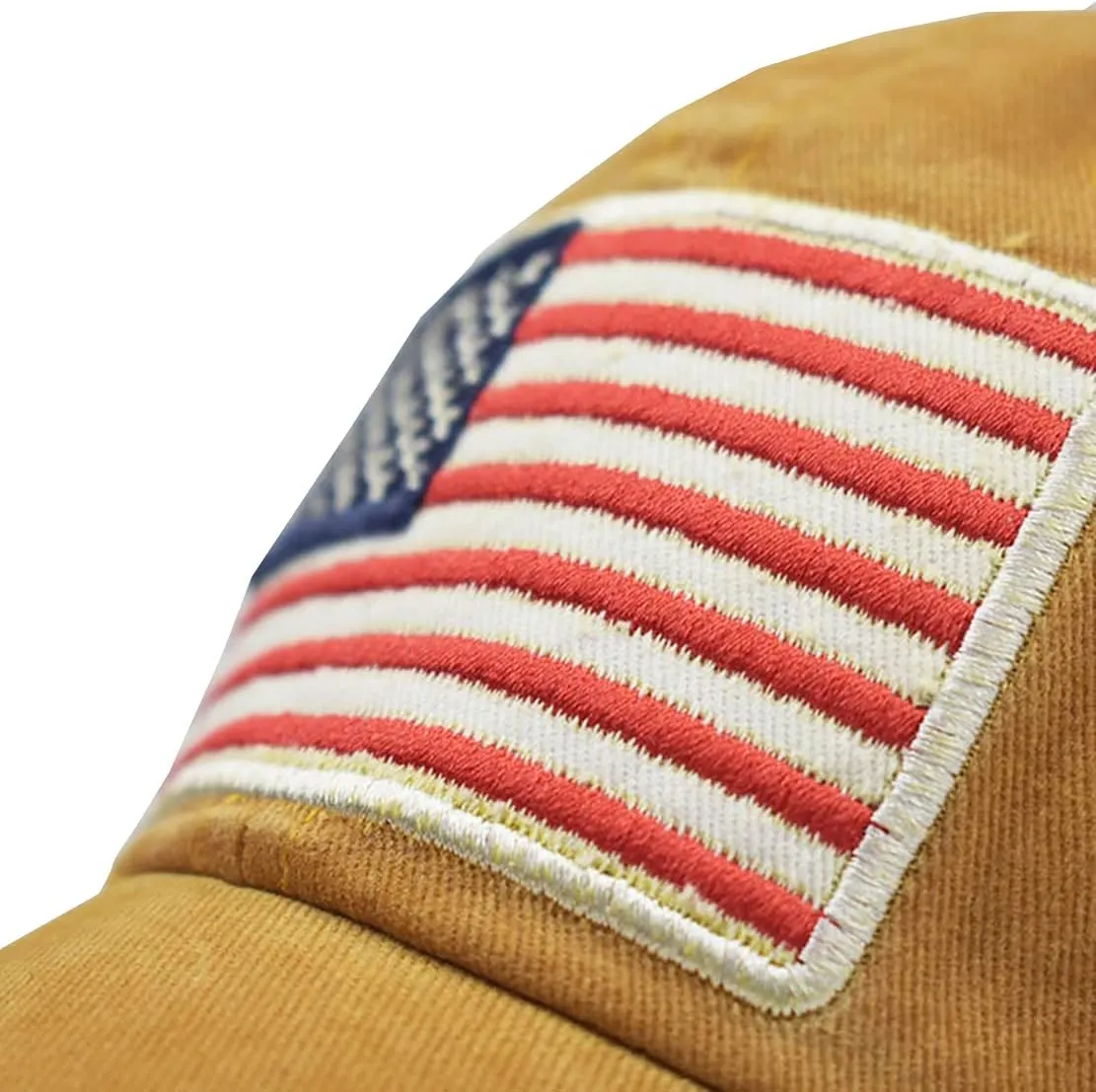 Adjustable Baseball Cap American Flag Hat Headdress Outdoor Sports Cap Peaked Cap Cotton