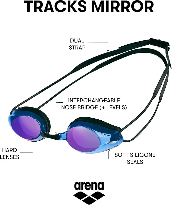 Arena Tracks Mirror Swim Goggles