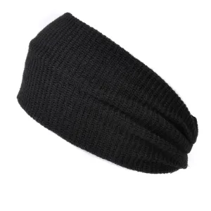 Athletic Headband Hair Band - Workout Fitness Sweat Cloth Head Wrap Accessories for Woman and Men Black