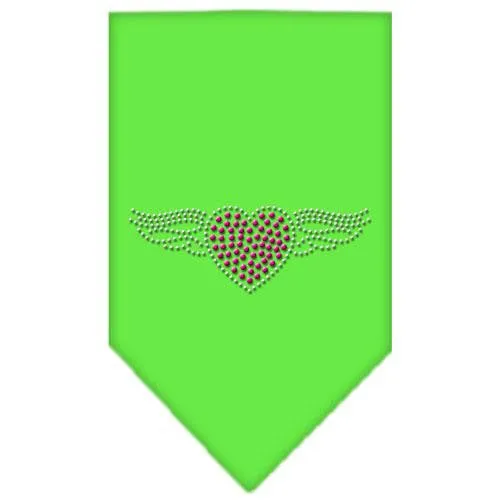 Aviator Rhinestone Bandana Lime Green Small
