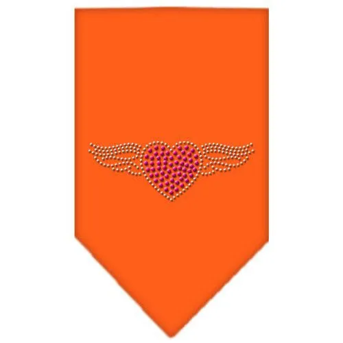 Aviator Rhinestone Bandana Orange Large