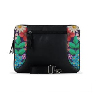 Black Mixed Laptop Sleeve Floral