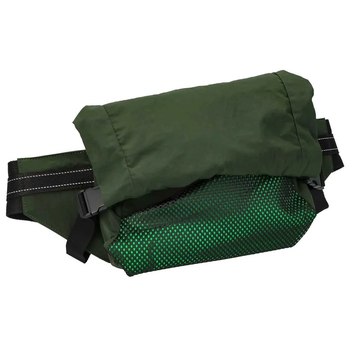 Bottega Veneta Mesh Detail Green Nylon Belt Bag