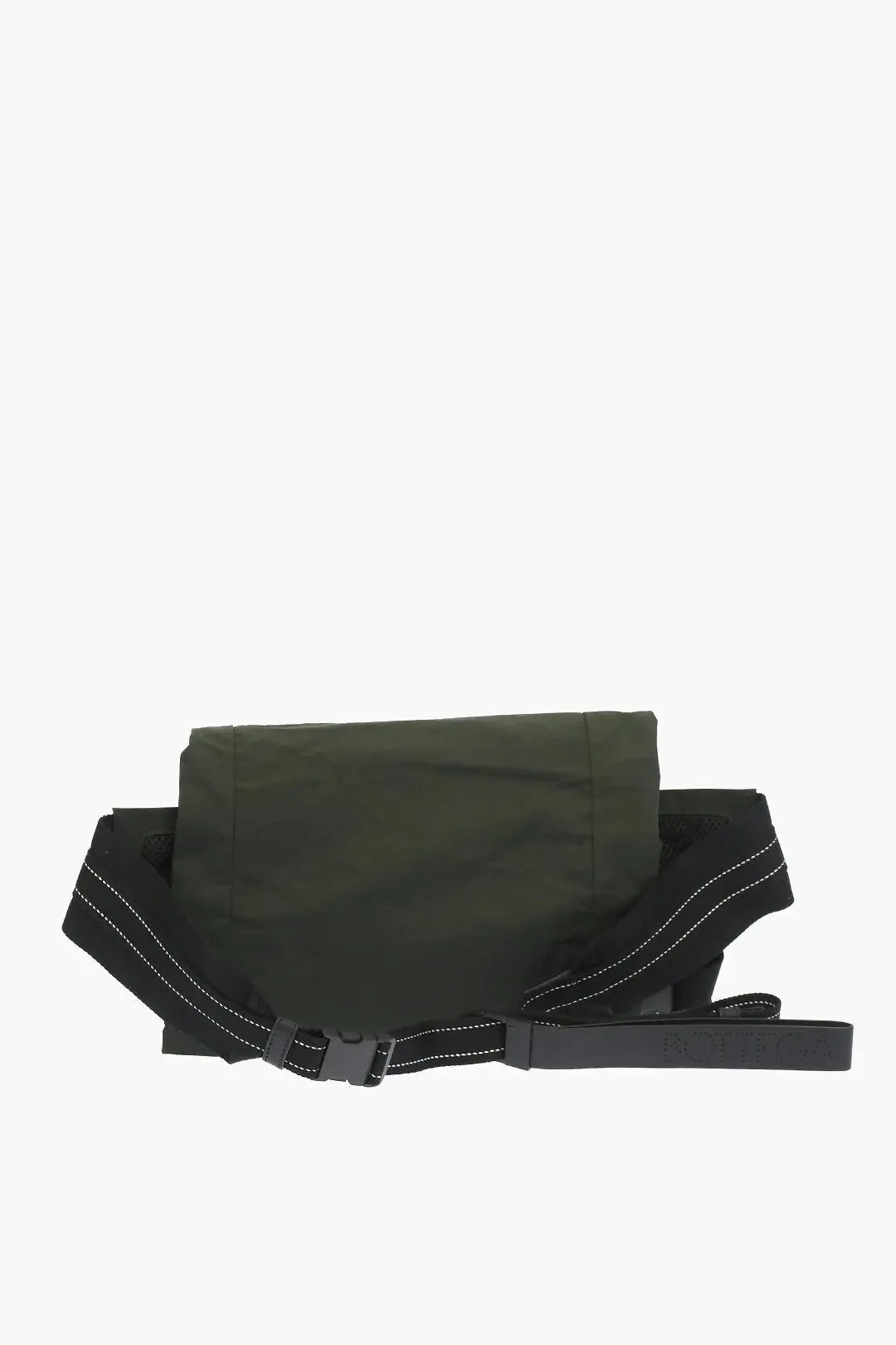 Bottega Veneta Mesh Detail Green Nylon Belt Bag