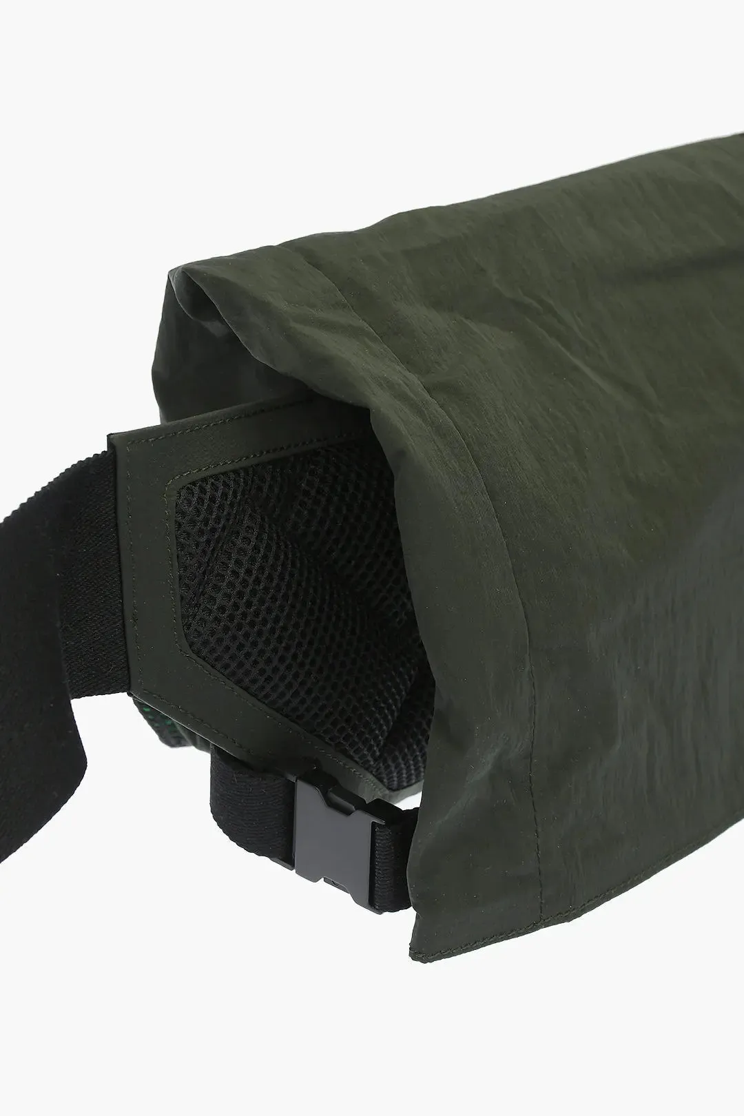 Bottega Veneta Mesh Detail Green Nylon Belt Bag