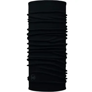 Buff Midweight Merino Wool Solid Bandana Neck Gaiter - Black