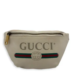BumBag Belt Bag White in Calfskin, Gold hardware