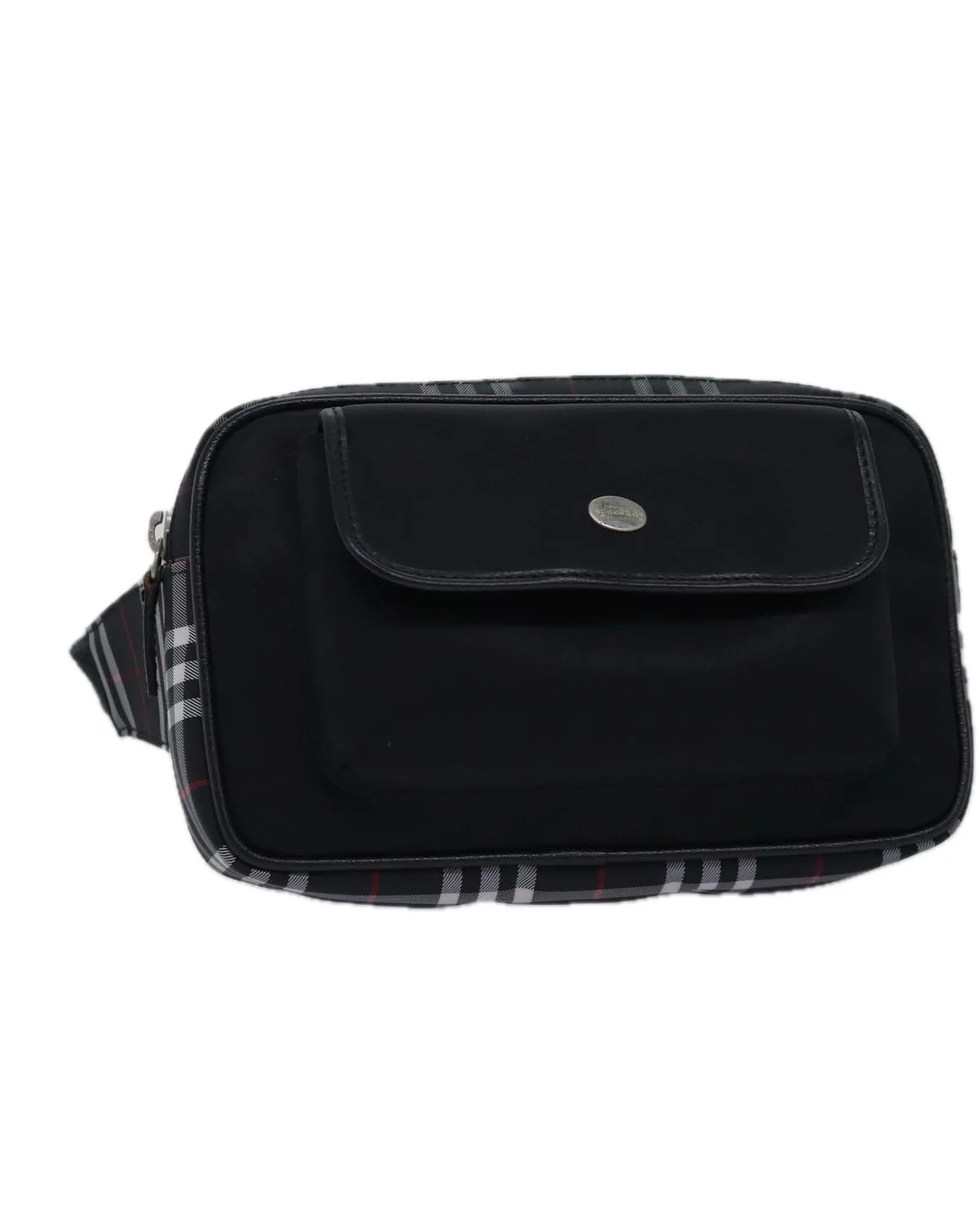 BURBERRY Small Heritage Check Belt Bag Black
