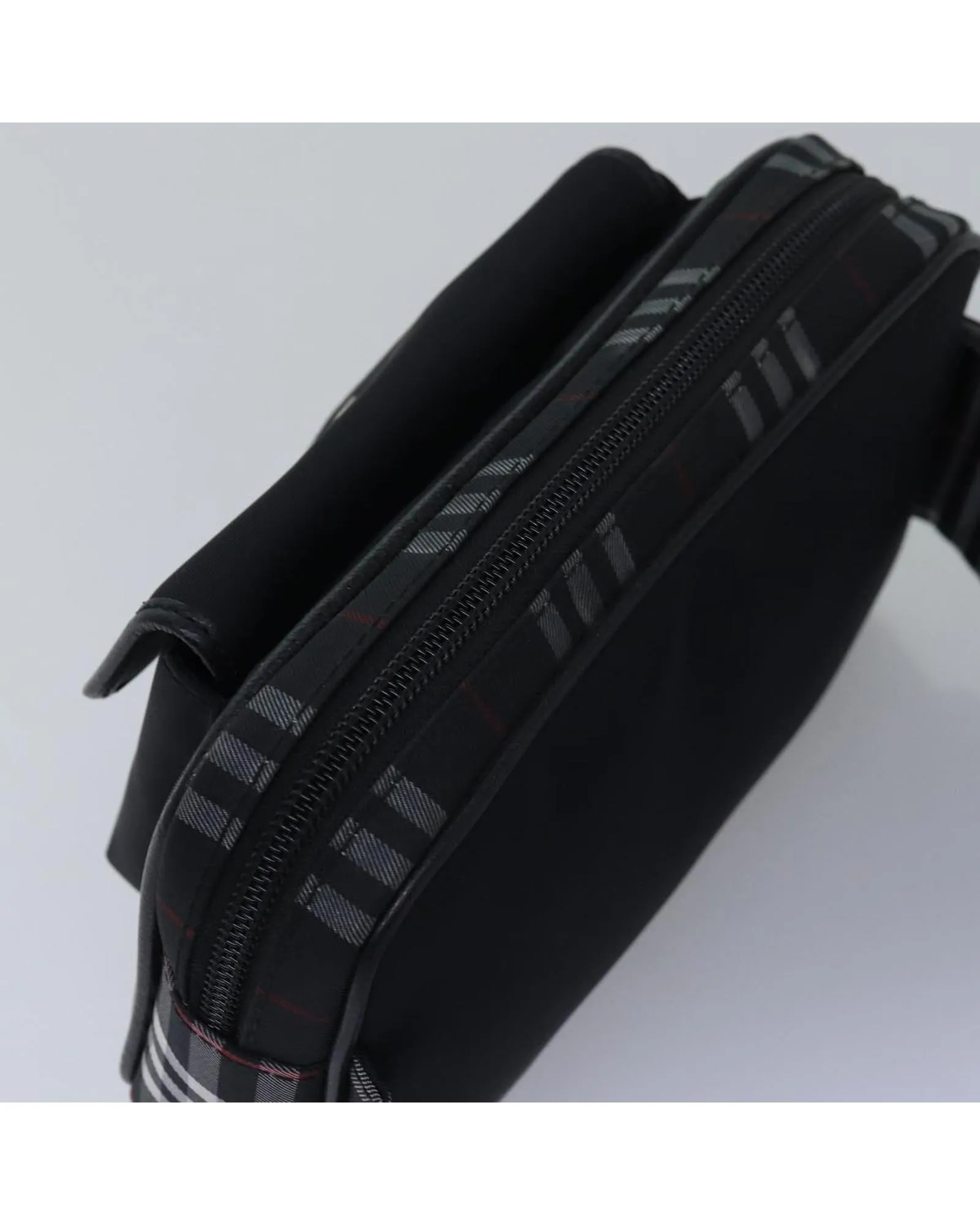 BURBERRY Small Heritage Check Belt Bag Black