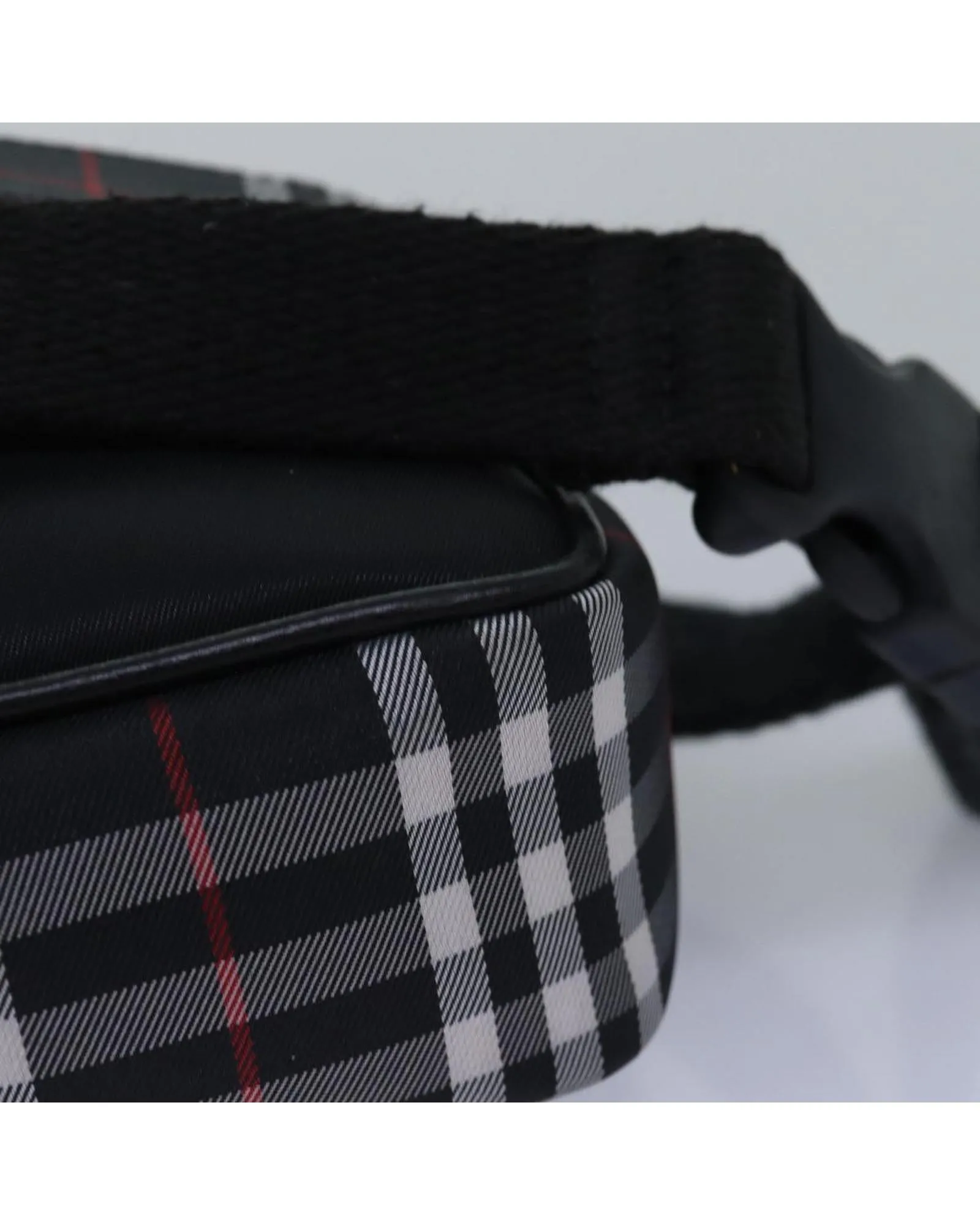 BURBERRY Small Heritage Check Belt Bag Black