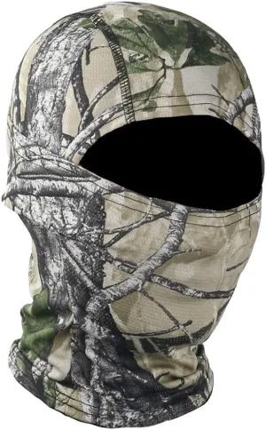 Camo Balaclava Full Face Mask Ninja Hood Neck Gaiter for Outdoor Cycling Hunting Millitary Woodland