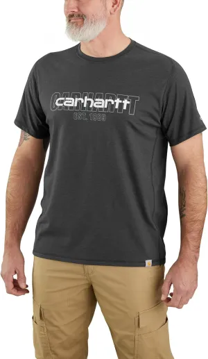 Carhartt Men's 106653 Force Relaxed Fit Midweight Short-Sleeve Logo Gr