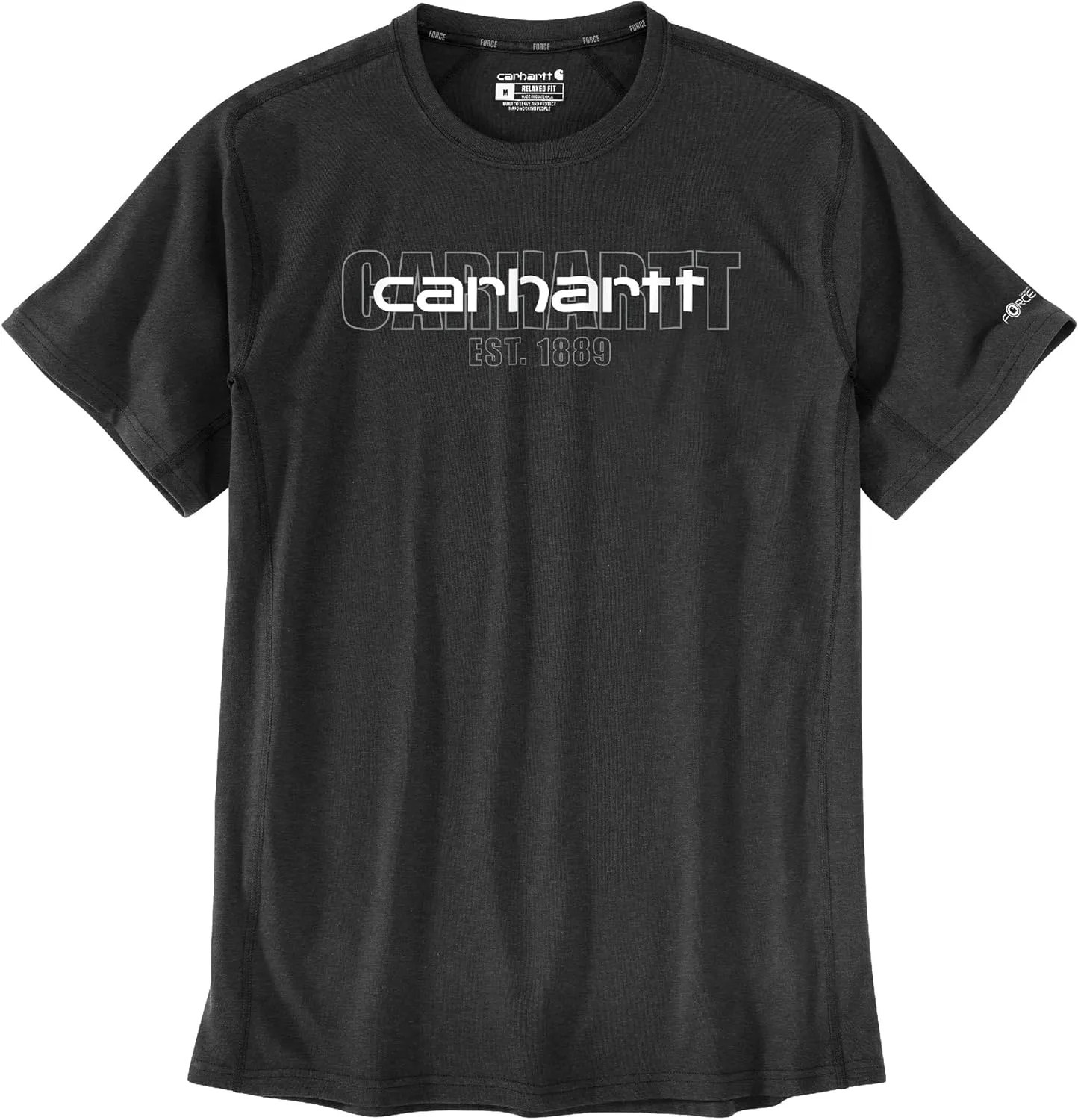 Carhartt Men's 106653 Force Relaxed Fit Midweight Short-Sleeve Logo Gr