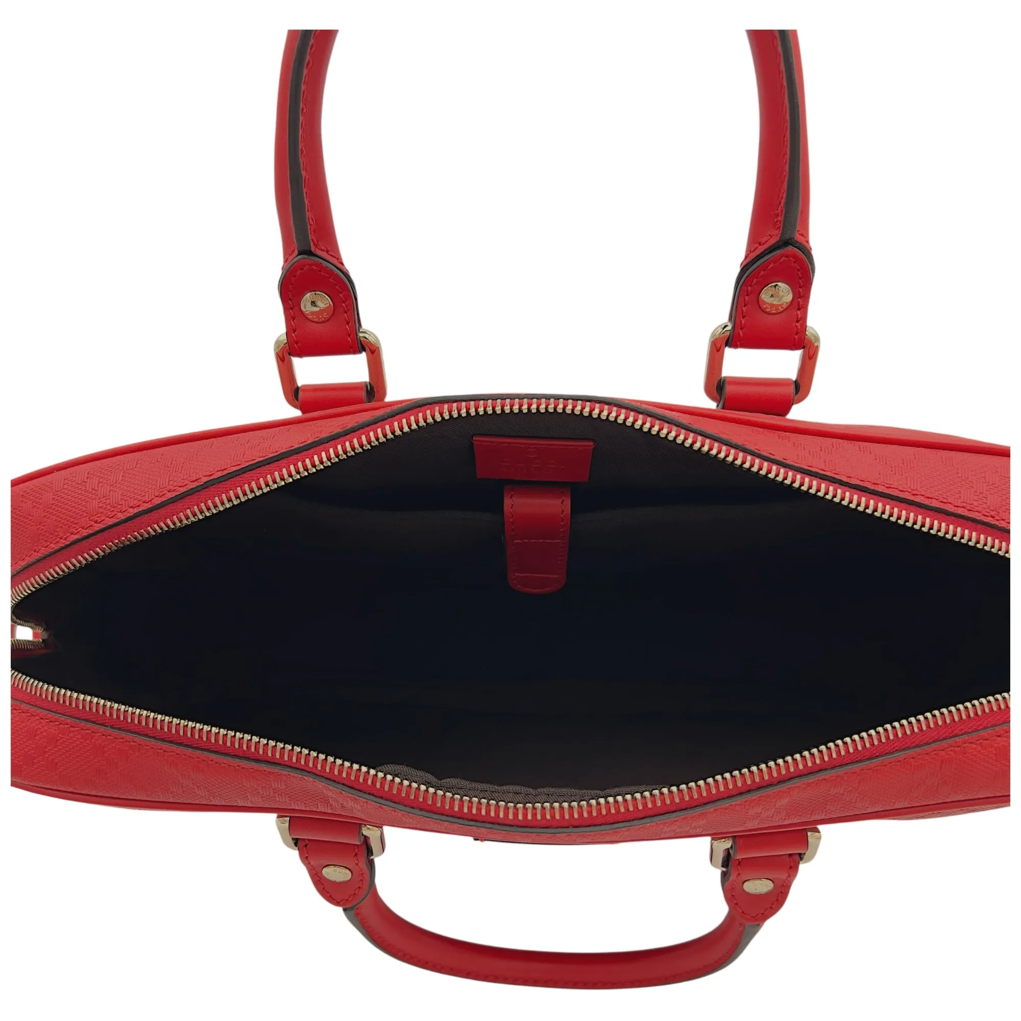 Diamante Messenger Red in Calfskin, Gold hardware