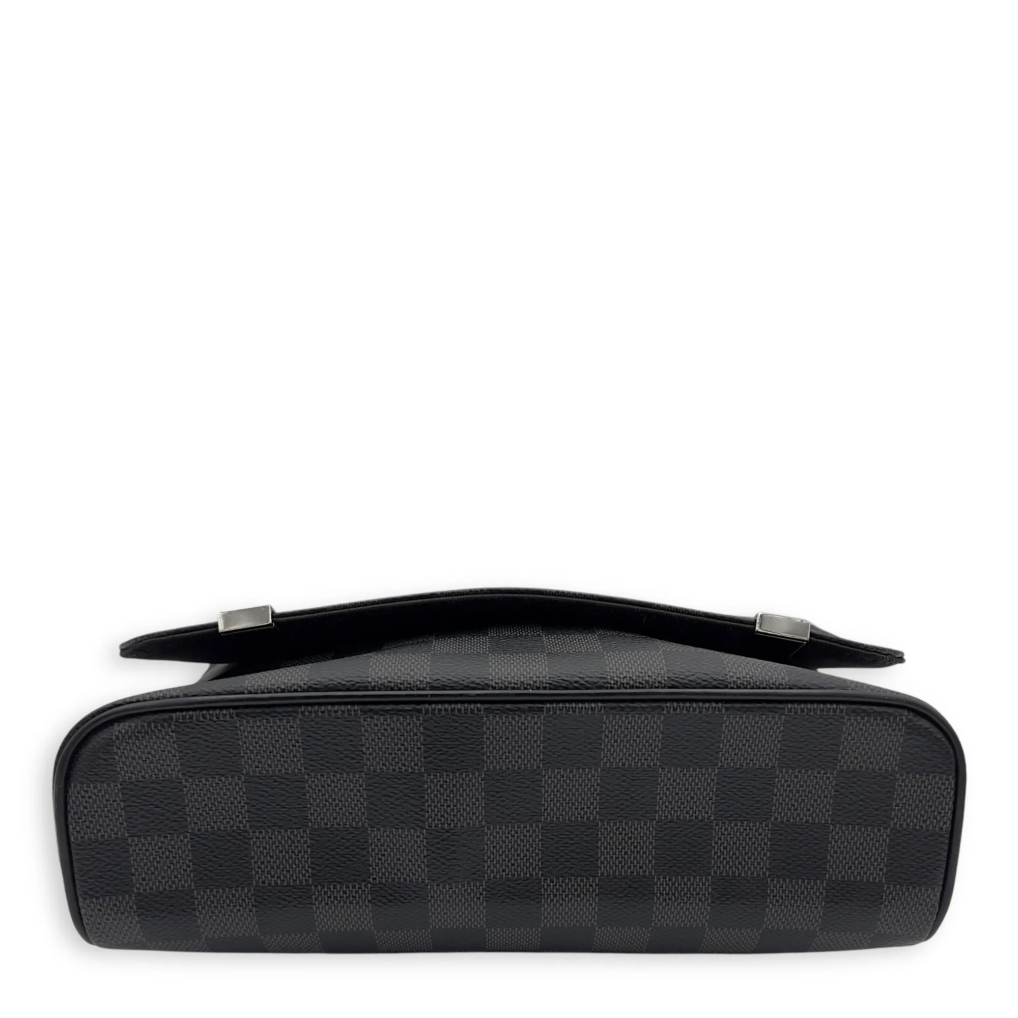 District Messenger Graphite in Coated Canvas, Silver hardware