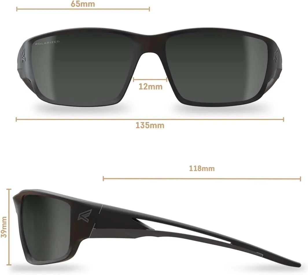 EDGE Kazbek Wrap-Around Safety Glasses, Anti-Scratch, Non-Slip, UV 400, Military Grade, ANSI/ISEA & MCEPS Compliant