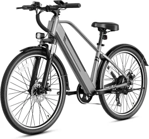 Electric Bike for Adults, 26" Up to 28Mph 1000W Peak Motor Ebike 65  Mile Range Brushless City Ebike, 7-Speed Commuter E-Bike with Removable 360Wh Battery for Commuting, Outdoor