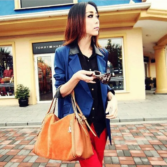 Fashion Korean Women's Tote Clutch Handbag Shoulder Bag Messenger Cross Bag Synthetic Leather Satchel