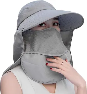 Fashion Outdoor UPF 50  UV Sun Protection Waterproof Quick Dry Breathable Face Neck Flap Cover Folding Sun Hat