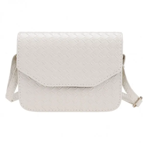 Fashion Women Weave Pattern Small Handbag One Shoulder Messenger Bag Flap Bag