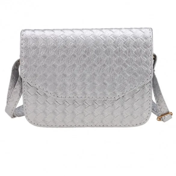 Fashion Women Weave Pattern Small Handbag One Shoulder Messenger Bag Flap Bag