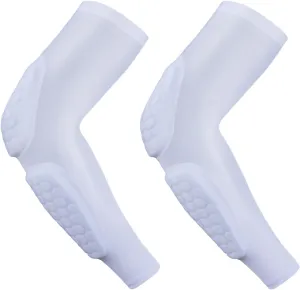 GUOZI Arm Elbow Sleeves, [2 Pack] Honeycomb Crashproof Arm Elbow Pads for Youth Adult Sports Football Basketball Volleyball