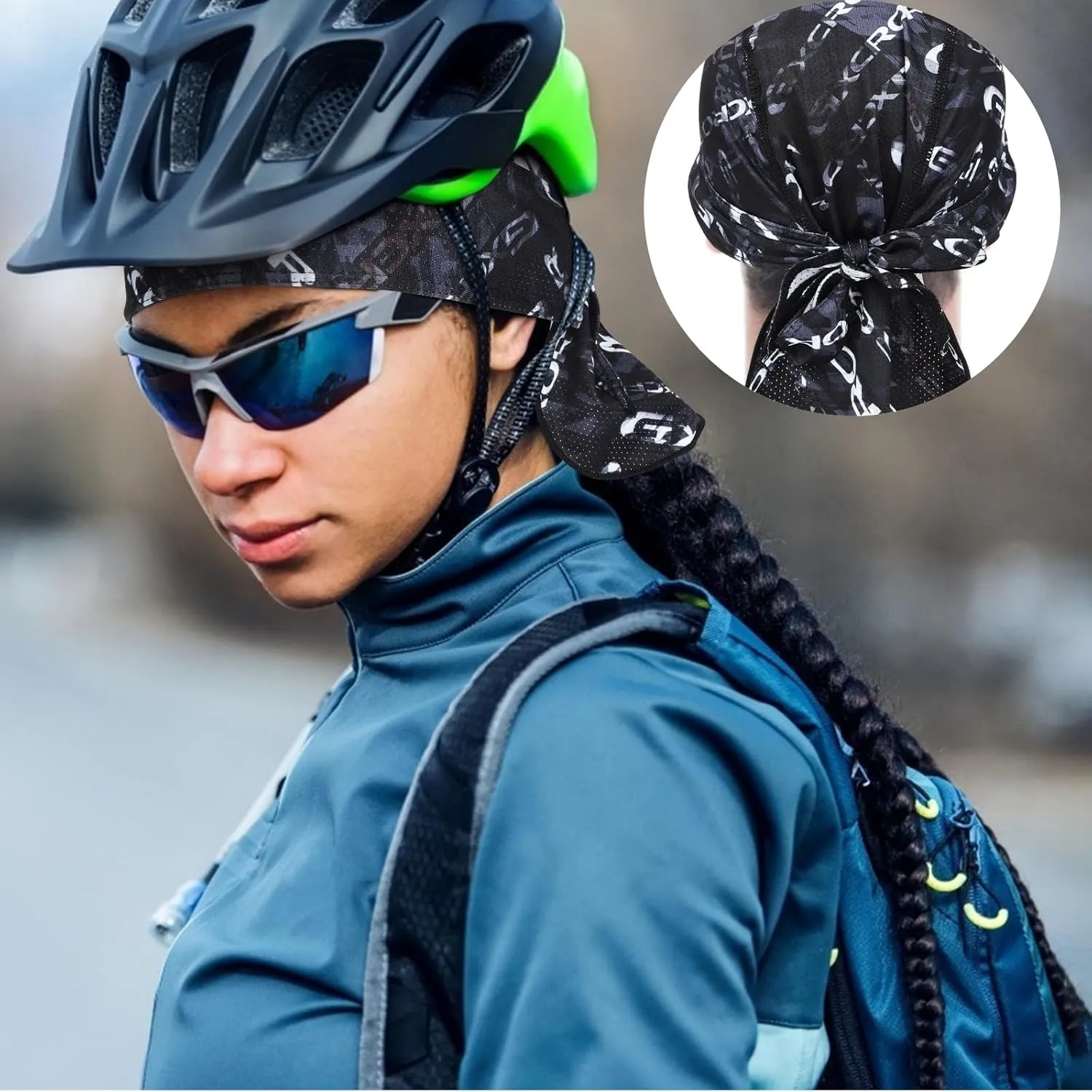 GXCROR Cooling Do Rags for Men Sports Bandanas Cap Skull Caps for Men Breathable Women Skull Cap Helmet Liner Cycling Hat Durags for Outdoor Activities