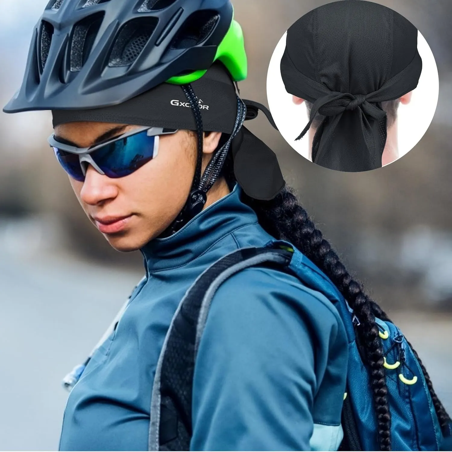 GXCROR Cooling Do Rags for Men Sports Bandanas Cap Skull Caps for Men Breathable Women Skull Cap Helmet Liner Cycling Hat Durags for Outdoor Activities