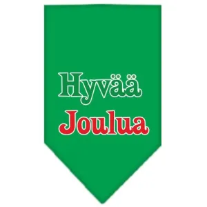 Hyvaa Joulua Screen Print Bandana Emerald Green Large