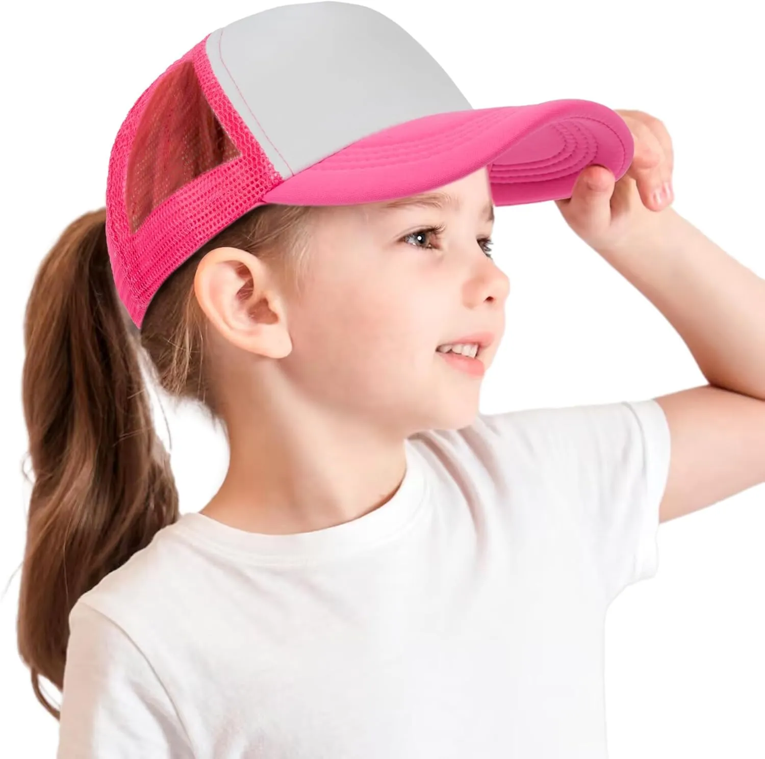 Kids-Girls Trucker-Hat Adjustable-Baseball-Cap Toddler-Boys Outdoor-Summer - Mesh Sun Hats Fit for 2-6 Years