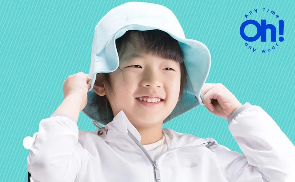 Kid’s Wide-brim Bucket Hat UPF 50  Sun Caps