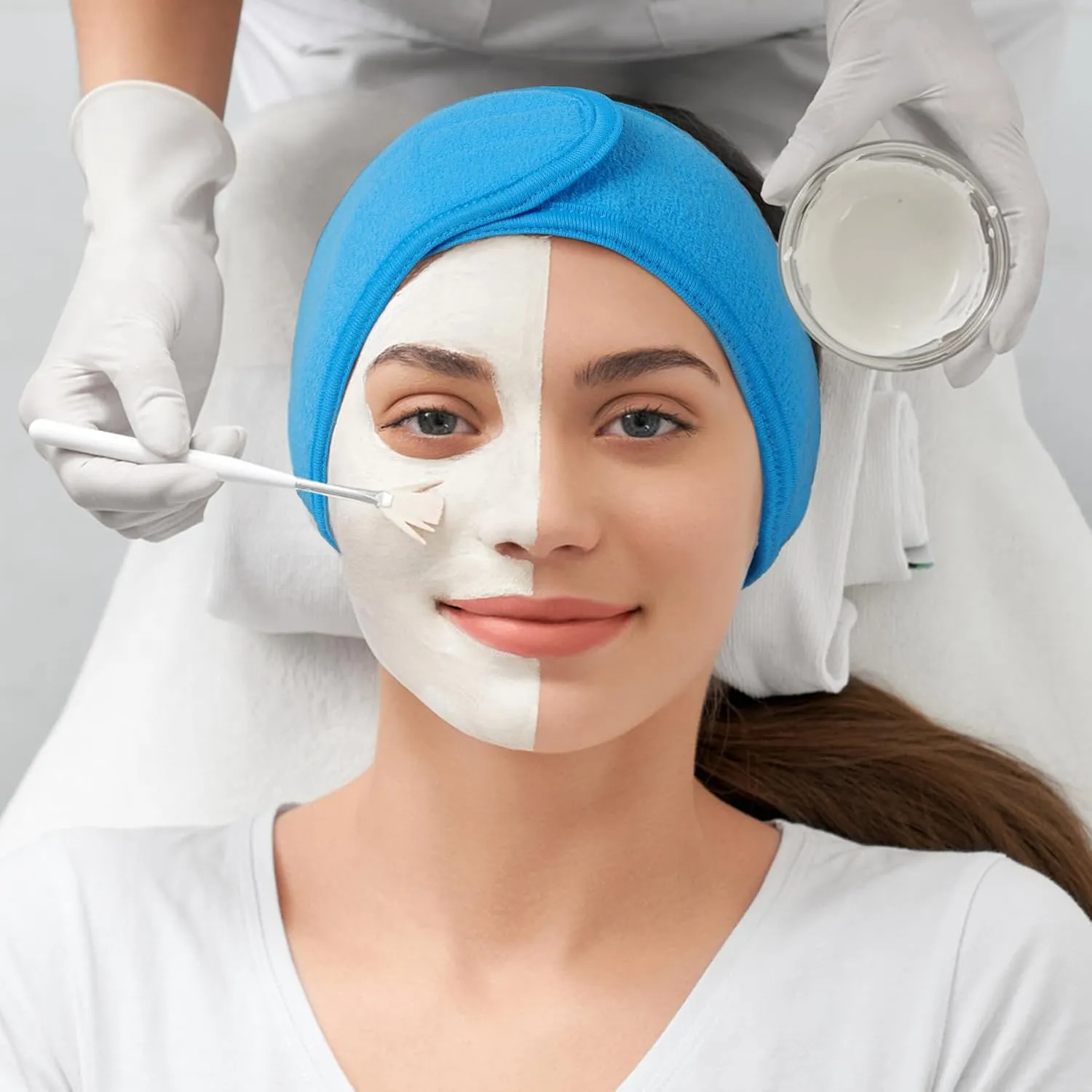 LADES Spa Facial Headband for Women | Adjustable Velcro, Soft Terry Cloth, Washable, Comfortable, Perfect for Makeup, Facials & Sleeping