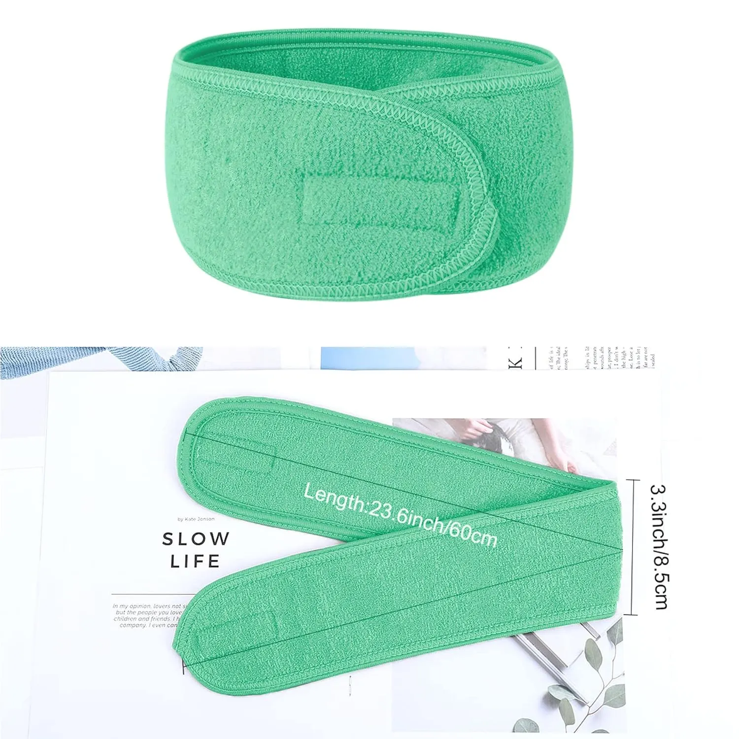 LADES Spa Facial Headband for Women | Adjustable Velcro, Soft Terry Cloth, Washable, Comfortable, Perfect for Makeup, Facials & Sleeping