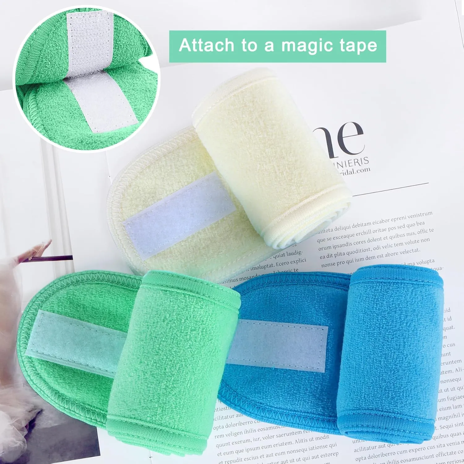 LADES Spa Facial Headband for Women | Adjustable Velcro, Soft Terry Cloth, Washable, Comfortable, Perfect for Makeup, Facials & Sleeping
