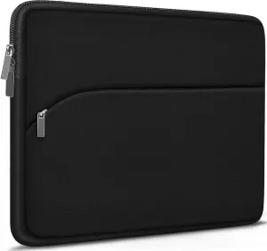 Laptop Case 14 inch, Slim Portable Monitor Protective Cover with Front Pocket, Traveling Computer Carrying Bag Laptop Sleeve Compatible for MacBook Air/Pro, HP, Dell, Lenovo, Acer, Black