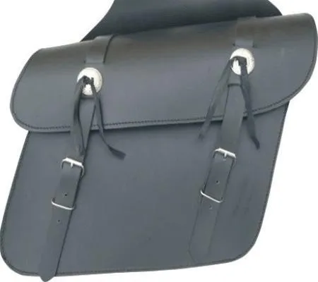 Medium Plain Leather Throwover Motorcycle Saddlebags