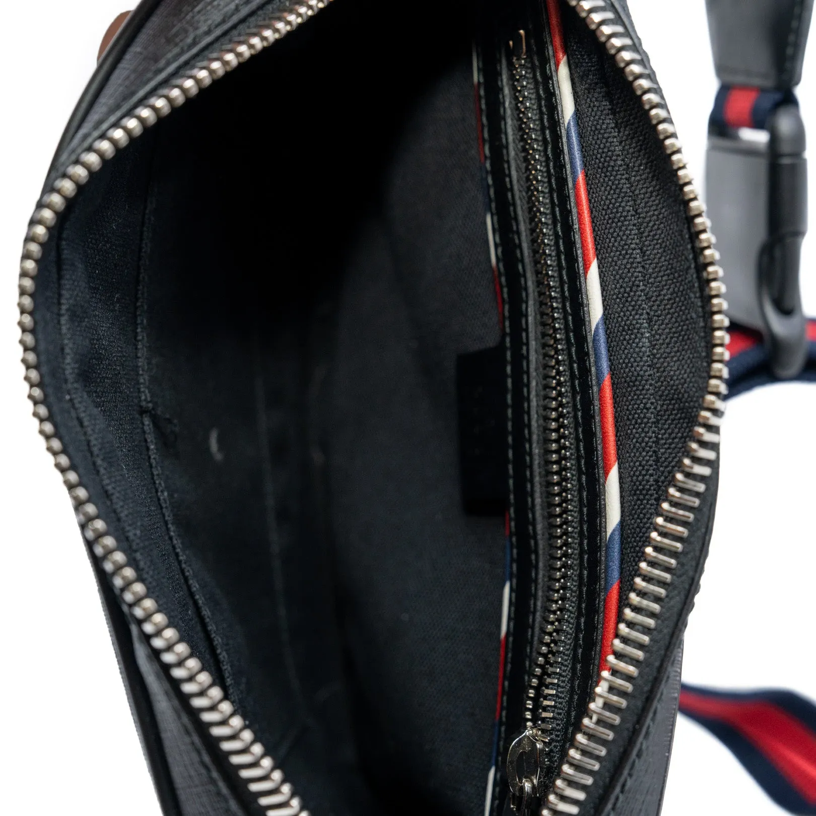 mens limited badge belt bag in double G grey