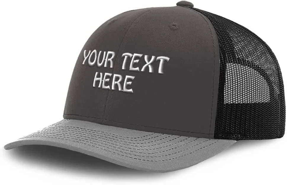 Mesh Trucker Hat Baseball Cap Custom Personalized Text Dad Hats for Men & Women